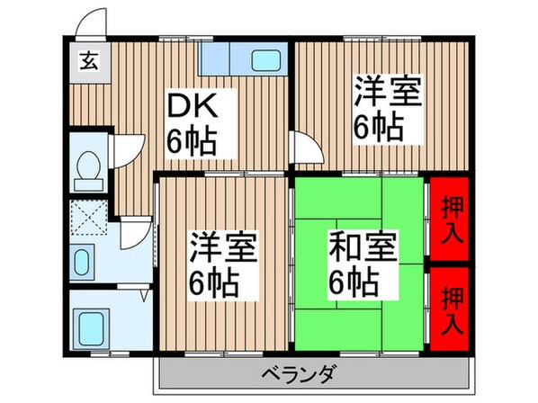 富士見ハイツの物件間取画像